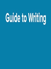 Guide to Writing