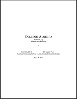 College Algebra:  Version (π) Corrected Edition