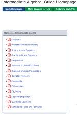 Intermediate Algebra Libguide(SJR State College)