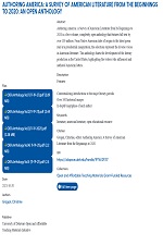 Authoring America: A Survey of American Literature from the Beginnings to 2020: An Open Anthology