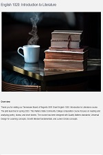 English 1020: Introduction to Literature