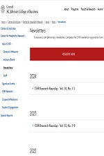 Centers & Institutes | CHR Newsletters | Cornell SHA